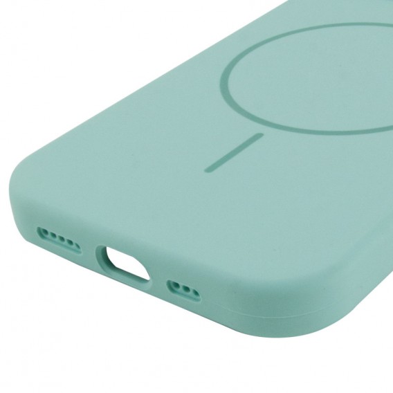 Чохол Silicone Case Full Protective (AA) NO LOGO with MagSafe для Apple iPhone 11 (6.1") Бірюзовий / Light Turquoise