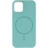 Чохол Silicone Case Full Protective (AA) NO LOGO with MagSafe для Apple iPhone 11 (6.1") Бірюзовий / Marine Green