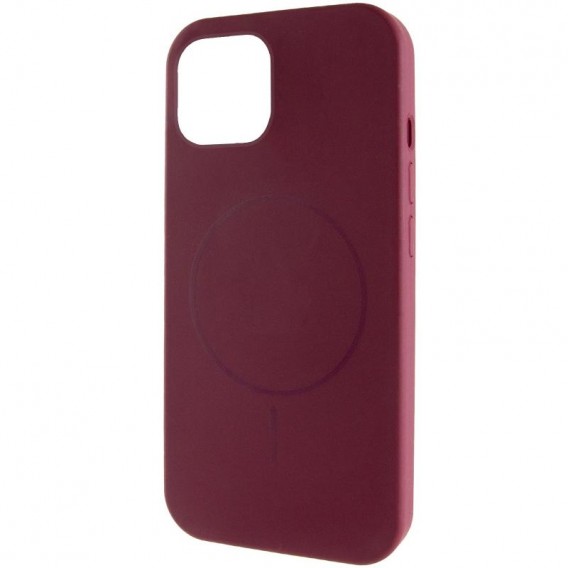 Чохол Silicone Case Full Protective (AA) NO LOGO with MagSafe для Apple iPhone 11 (6.1") Бордовий / Plum