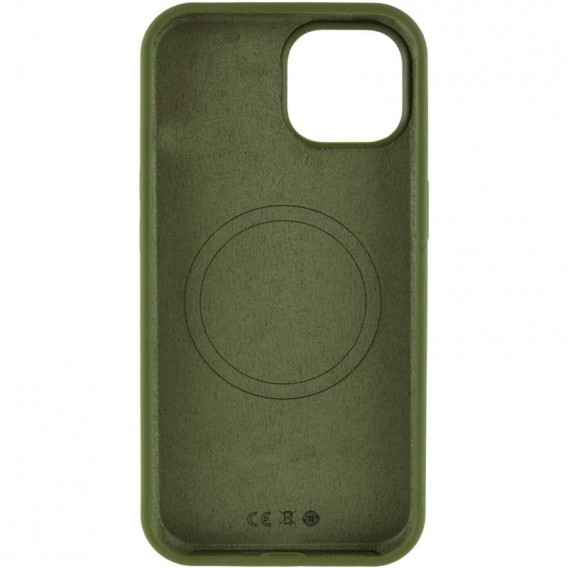 Чохол Silicone Case Full Protective (AA) NO LOGO with MagSafe для Apple iPhone 11 (6.1") Зелений / Dark Olive