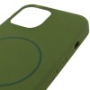 Чохол Silicone Case Full Protective (AA) NO LOGO with MagSafe для Apple iPhone 11 (6.1") Зелений / Dark Olive