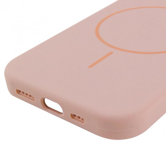 Чохол Silicone Case Full Protective (AA) NO LOGO with MagSafe для Apple iPhone 11 (6.1") Рожевий / Pink Sand - зображення 4 