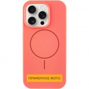 Чохол Silicone Case Full Protective (AA) NO LOGO with MagSafe для Apple iPhone 13 (6.1") Кавуновий / Watermelon red