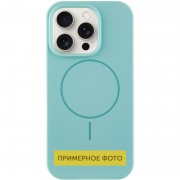 Чохол Silicone Case Full Protective (AA) NO LOGO with MagSafe для Apple iPhone 13 (6.1") Бірюзовий / Marine Green