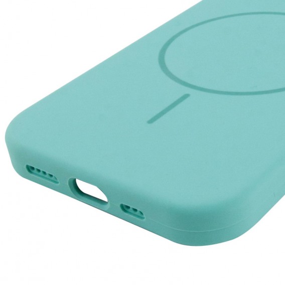 Чохол Silicone Case Full Protective (AA) NO LOGO with MagSafe для Apple iPhone 13 (6.1") Бірюзовий / Marine Green