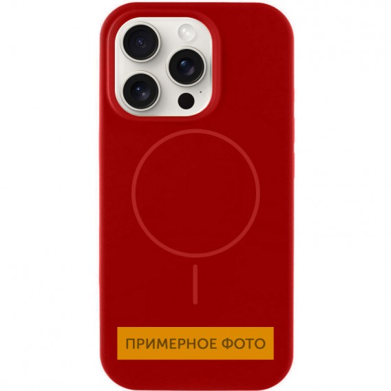 Чохол Silicone Case Full Protective (AA) NO LOGO with MagSafe для Apple iPhone 13 (6.1") Червоний / Deep Red