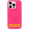 Чохол Silicone Case Full Protective (AA) NO LOGO with MagSafe для Apple iPhone 13 (6.1") Рожевий / Barbie pink
