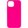 Чохол Silicone Case Full Protective (AA) NO LOGO with MagSafe для Apple iPhone 13 (6.1") Рожевий / Barbie pink