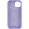 Чохол Silicone Case Full Protective (AA) NO LOGO with MagSafe для Apple iPhone 13 (6.1") Бузковий / Dasheen