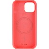 Чохол Silicone Case Full Protective (AA) NO LOGO with MagSafe для Apple iPhone 15 (6.1") Кавуновий / Watermelon red