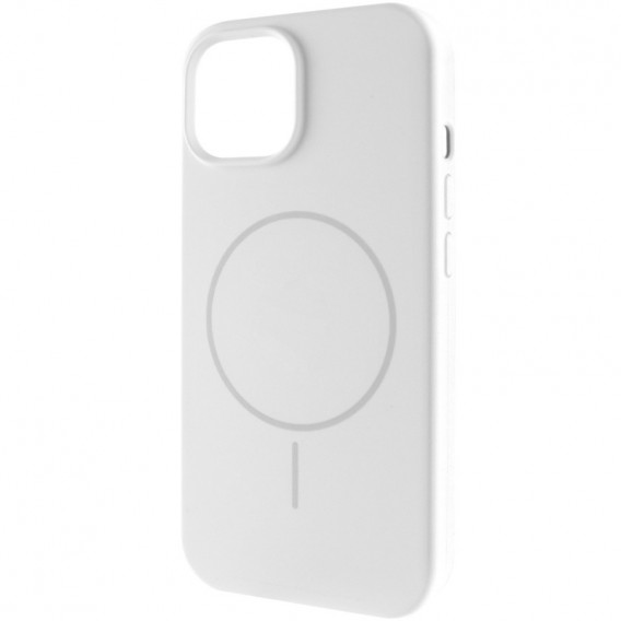 Чохол Silicone Case Full Protective (AA) NO LOGO with MagSafe для Apple iPhone 15 (6.1") Білий / White