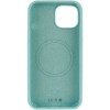 Чохол Silicone Case Full Protective (AA) NO LOGO with MagSafe для Apple iPhone 15 (6.1") Бірюзовий / Light Turquoise
