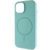 Чохол Silicone Case Full Protective (AA) NO LOGO with MagSafe для Apple iPhone 15 (6.1") Бірюзовий / Light Turquoise