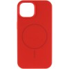 Чохол Silicone Case Full Protective (AA) NO LOGO with MagSafe для Apple iPhone 15 (6.1") Червоний / Red