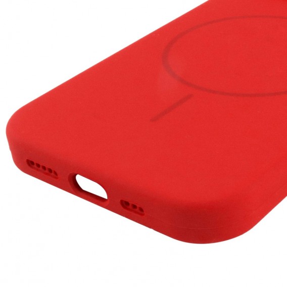 Чохол Silicone Case Full Protective (AA) NO LOGO with MagSafe для Apple iPhone 15 (6.1") Червоний / Red