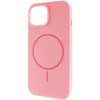 Чохол Silicone Case Full Protective (AA) NO LOGO with MagSafe для Apple iPhone 15 (6.1") Рожевий / Light pink