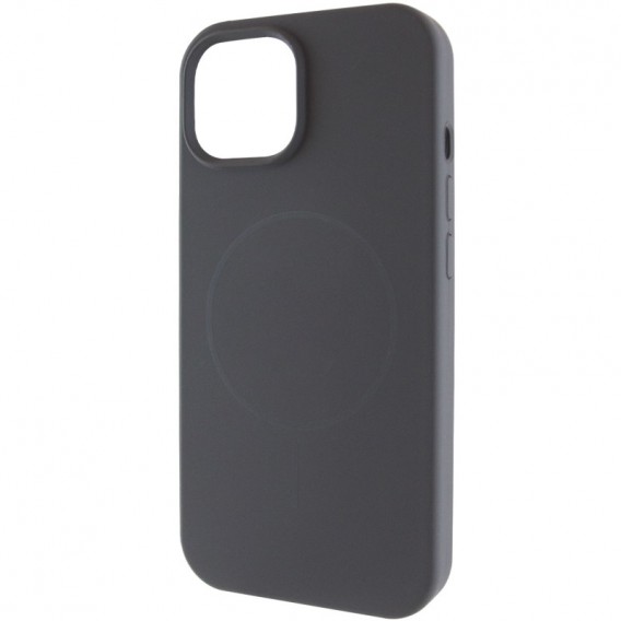 Чохол Silicone Case Full Protective (AA) NO LOGO with MagSafe для Apple iPhone 15 (6.1") Сірий / Dark Gray
