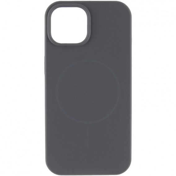 Чохол Silicone Case Full Protective (AA) NO LOGO with MagSafe для Apple iPhone 15 (6.1") Сірий / Dark Gray