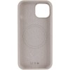 Чохол Silicone Case Full Protective (AA) NO LOGO with MagSafe для Apple iPhone 15 (6.1") Сірий / Light Grey