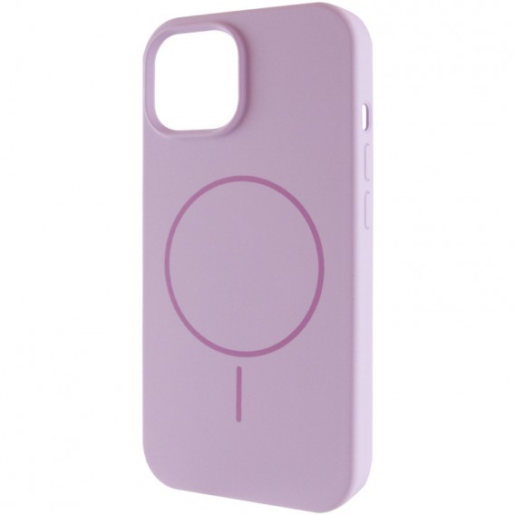 Чохол Silicone Case Full Protective (AA) NO LOGO with MagSafe для Apple iPhone 15 (6.1") Бузковий / Lilac