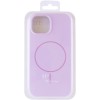 Чохол Silicone Case Full Protective (AA) NO LOGO with MagSafe для Apple iPhone 15 (6.1") Бузковий / Lilac