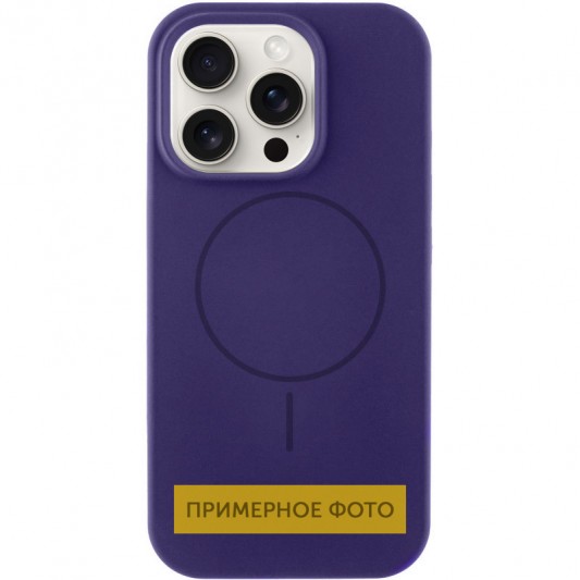 Чохол Silicone Case Full Protective (AA) NO LOGO with MagSafe для Apple iPhone 15 (6.1") Фіолетовий / Elderberry