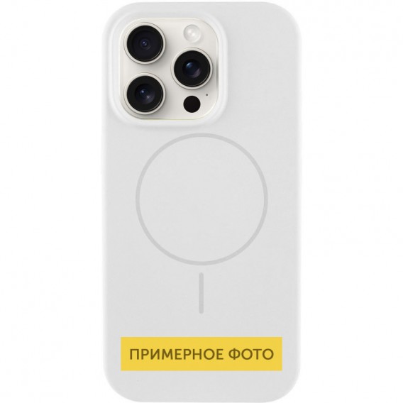 Чохол Silicone Case Full Protective (AA) NO LOGO with MagSafe для Apple iPhone 16 (6.1") Білий / White