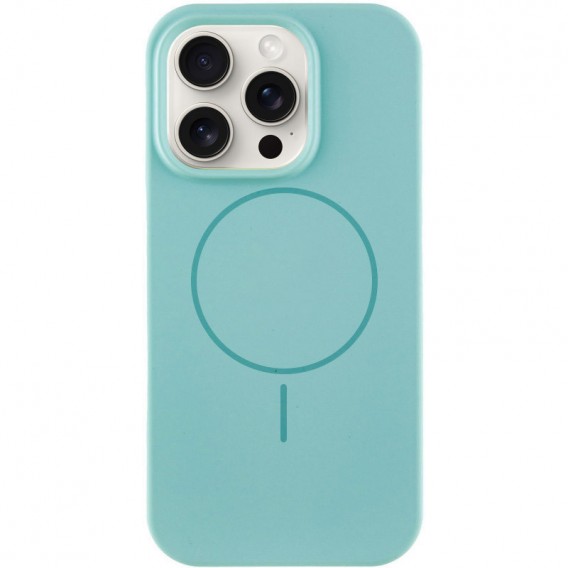 Чохол Silicone Case Full Protective (AA) NO LOGO with MagSafe для Apple iPhone 16 Pro (6.3") Бірюзовий / Marine Green