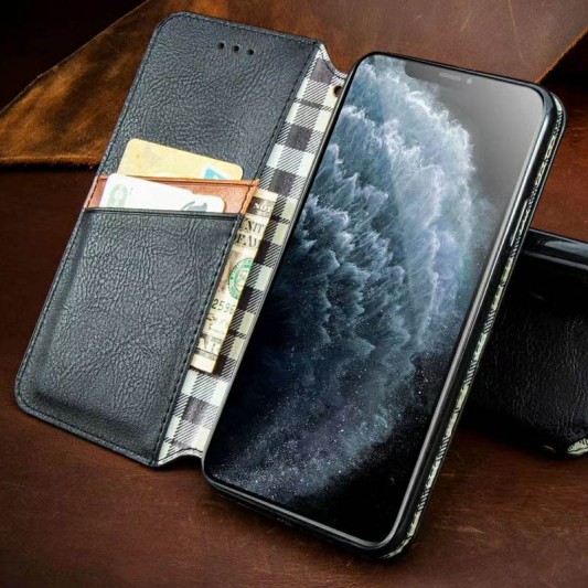 Шкіряний чохол-книжка GETMAN Cubic (PU) для Xiaomi Redmi 9 Чорний - зображення 1 