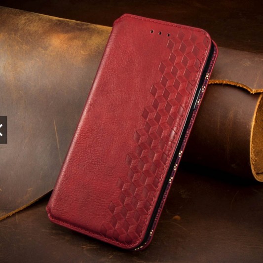 Шкіряний чохол-книжка GETMAN Cubic (PU) для Xiaomi Redmi 9 Червоний - зображення 1 