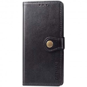 Кожаный чехол-книжка GETMAN Gallant (PU) для Xiaomi Redmi 9 Черный