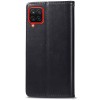 Кожаный чехол-книжка GETMAN Gallant (PU) для Samsung Galaxy A12 / M12 Черный
