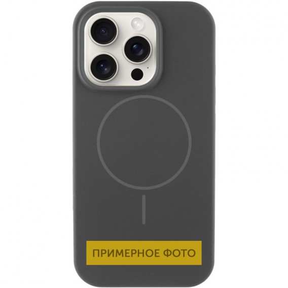 Чохол Silicone Case Full Protective (AA) NO LOGO with MagSafe для Apple iPhone 14 (6.1") Сірий / Dark Gray