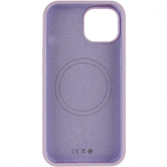 Чохол Silicone Case Full Protective (AA) NO LOGO with MagSafe для Apple iPhone 14 (6.1") Бузковий / Lilac - зображення 2 