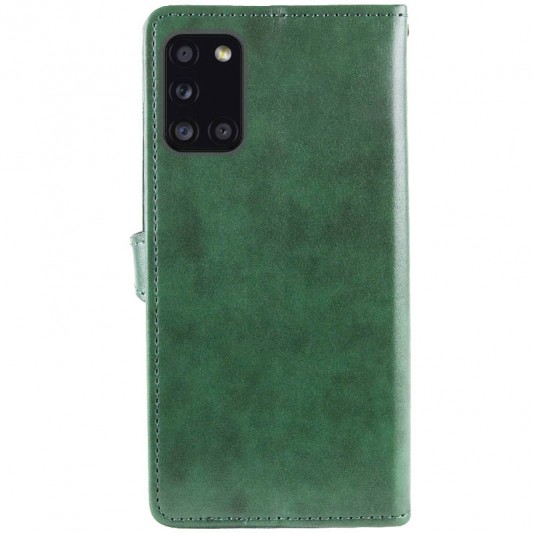 Кожаный чехол-книжка GETMAN Gallant (PU) для Samsung Galaxy A31 Зеленый - изображение 4