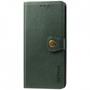 Кожаный чехол-книжка GETMAN Gallant (PU) для Xiaomi Redmi 12C Зеленый