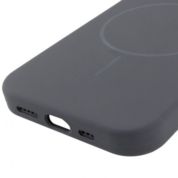 Чохол Silicone Case Full Protective (AA) NO LOGO with MagSafe для Apple iPhone 12 Pro / 12 (6.1") Сірий / Dark Gray