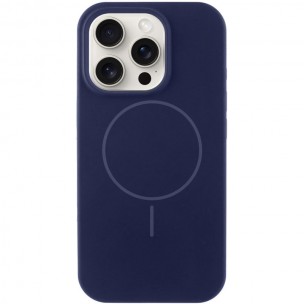 Чохол Silicone Case Full Protective (AA) NO LOGO with MagSafe для Apple iPhone 12 Pro / 12 (6.1") Темно-синій / Midnight blue