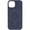 Чохол Silicone Case Full Protective (AA) NO LOGO with MagSafe для Apple iPhone 12 Pro / 12 (6.1") Темно-синій / Midnight blue