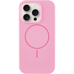 Чохол Silicone Case Full Protective (AA) NO LOGO with MagSafe для Apple iPhone 14 Pro (6.1") Рожевий / Light pink