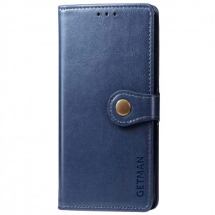 Шкіряний чохол-книжка GETMAN Gallant (PU) для Xiaomi Redmi 9C Синій