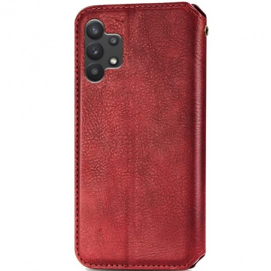 Кожаный чехол-книжка GETMAN Cubic (PU) для Samsung Galaxy A32 4G Красный - изображение 1