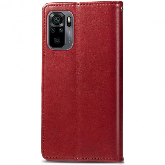 Шкіряний чохол-книжка GETMAN Gallant (PU) для Xiaomi Redmi Note 10 / Note 10s Червоний - зображення 1 