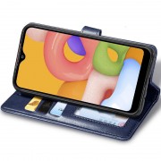 Шкіряний чохол-книжка GETMAN Gallant (PU) для Xiaomi Redmi Note 10 / Note 10s Синій