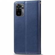 Шкіряний чохол-книжка GETMAN Gallant (PU) для Xiaomi Redmi Note 10 / Note 10s Синій