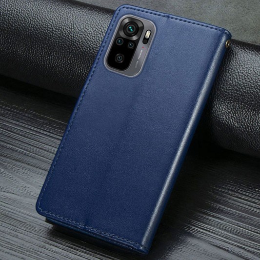 Шкіряний чохол-книжка GETMAN Gallant (PU) для Xiaomi Redmi Note 10 / Note 10s Синій - зображення 5 