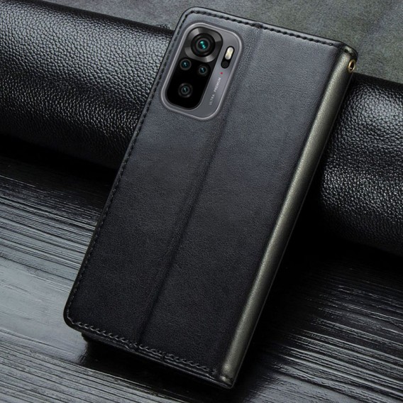 Шкіряний чохол-книжка GETMAN Gallant (PU) для Xiaomi Redmi Note 10 / Note 10s Чорний Шкіряний чохол-книжка GETMAN Gallant (PU) для Xiaomi Redmi Note 10 / Note 10s Чорний