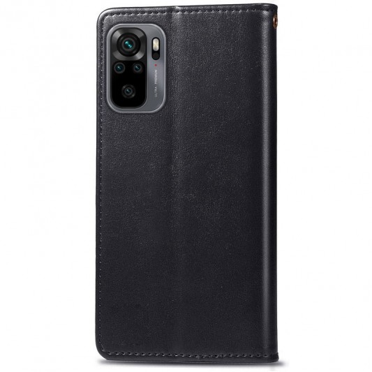 Шкіряний чохол-книжка GETMAN Gallant (PU) для Xiaomi Redmi Note 10 / Note 10s Чорний - зображення 1 