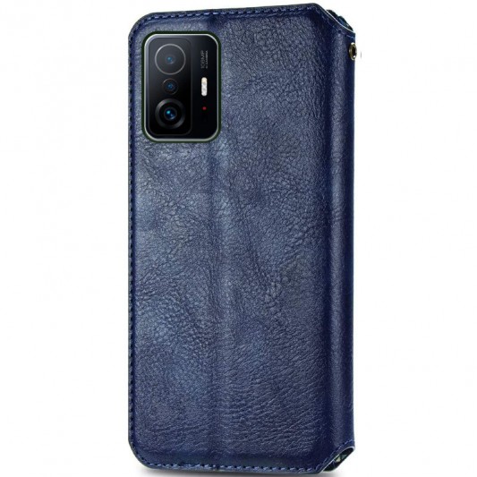 Кожаный чехол-книжка GETMAN Cubic (PU) для Xiaomi 11T / 11T Pro Синий - изображение 3