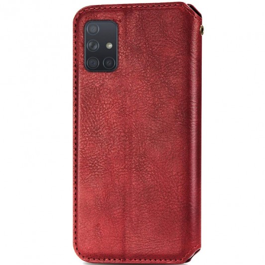 Шкіряний чохол-книжка GETMAN Cubic (PU) для Samsung Galaxy A51 Червоний - зображення 1 